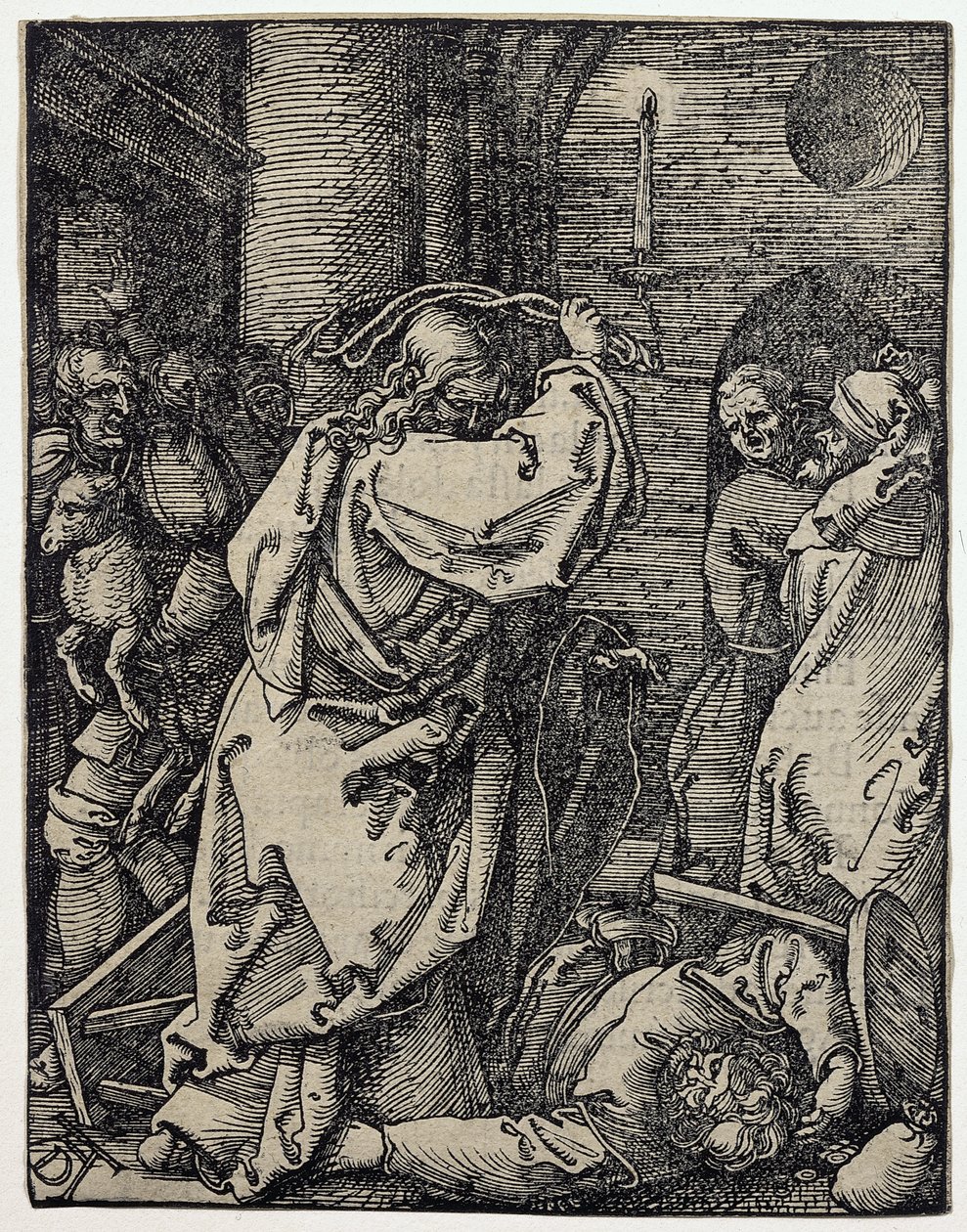 Cristo expulsando os cambistas do templo, n. 7 da série “A Pequena Paixão” de Albrecht Dürer