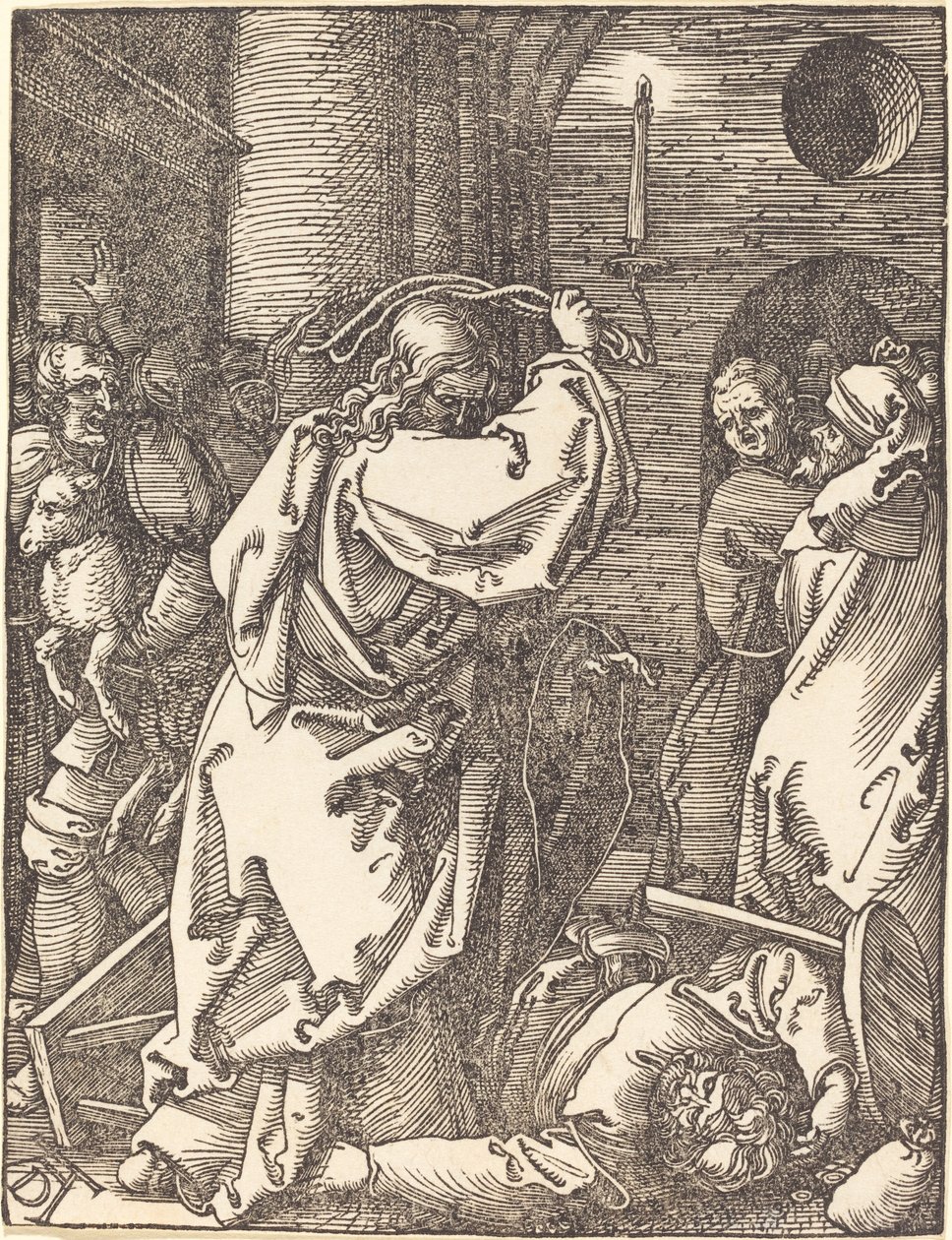 Cristo expulsando os agiotas do templo de Albrecht Dürer