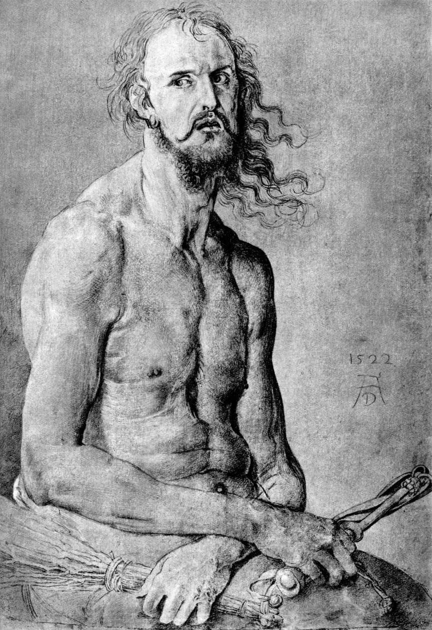 Cristo, homem da tristeza, com características de Durers, 1522, 1936 de Albrecht Dürer