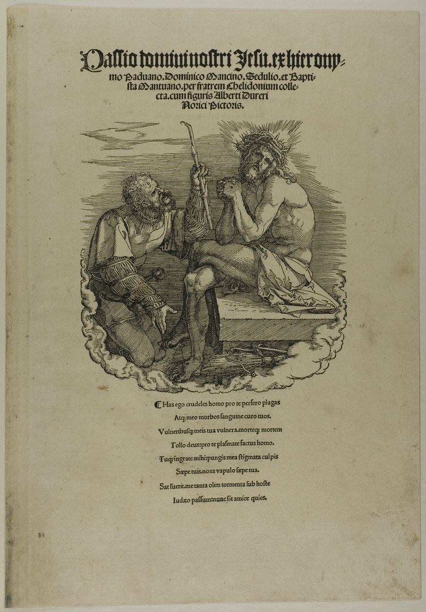 Cristo, Homem de Dores, escarnecido por um soldado, de A Grande Paixão de Albrecht Dürer