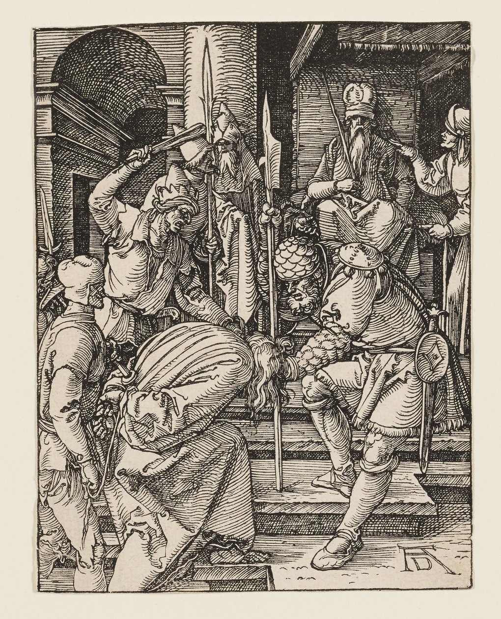 Cristo levado perante o Sumo Sacerdote de Albrecht Dürer