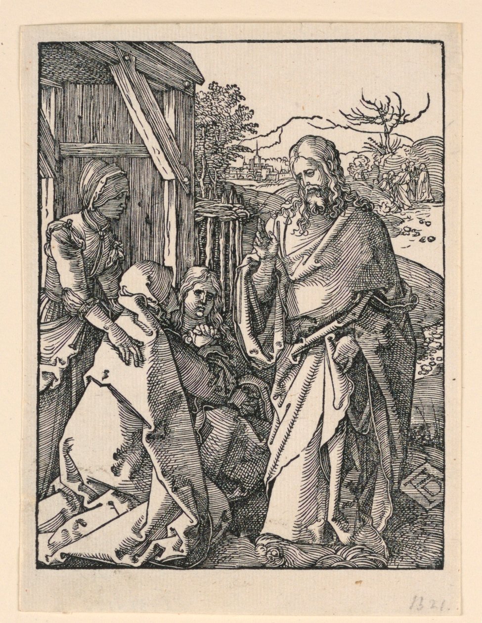Cristo se despedindo de sua mãe, da série A Pequena Paixão de Albrecht Dürer
