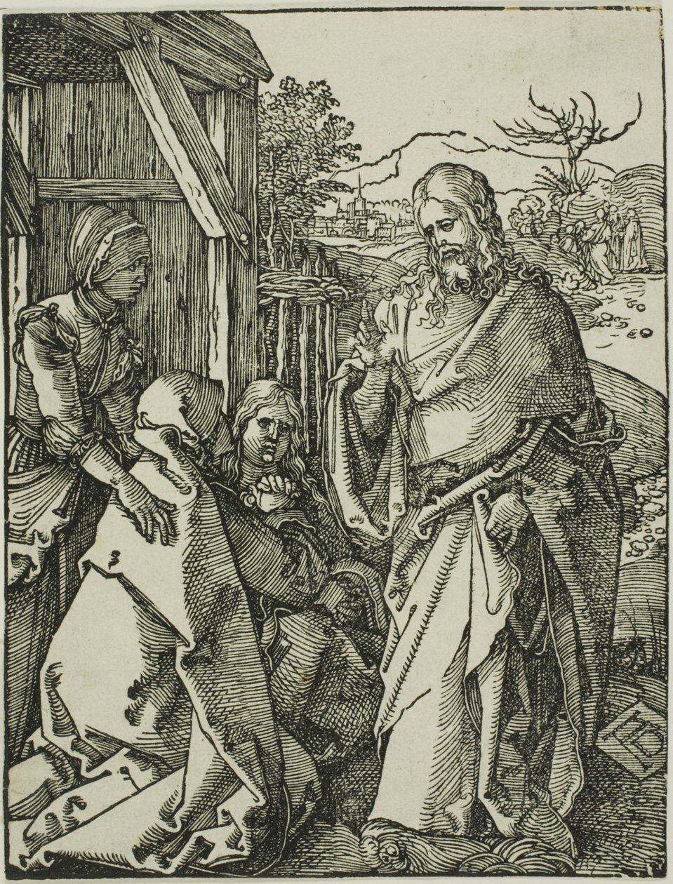 Cristo se despedindo de sua mãe, de A pequena paixão em xilogravura de Albrecht Dürer