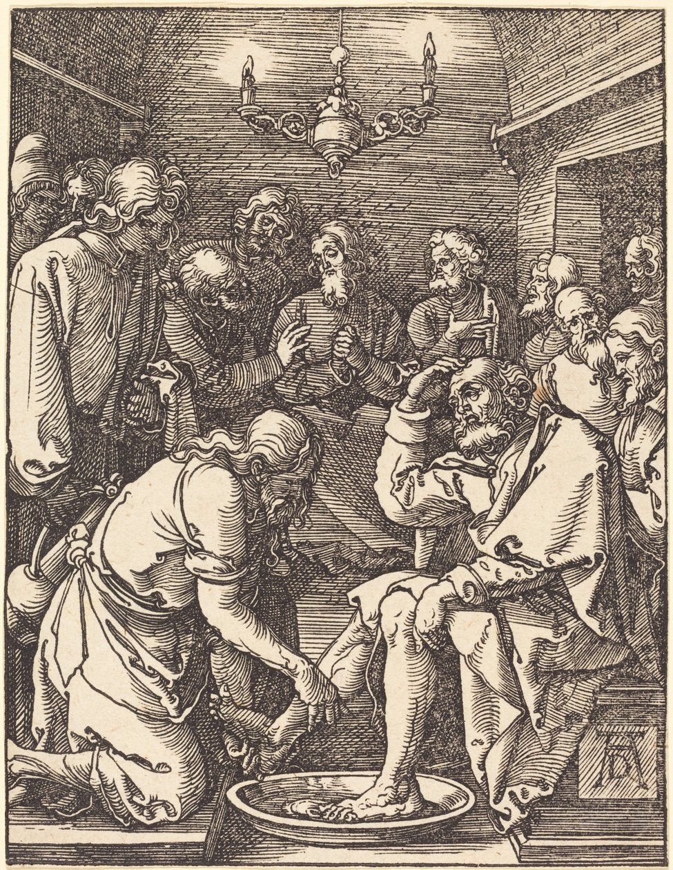 Cristo lavando os pés aos discípulos de Albrecht Dürer