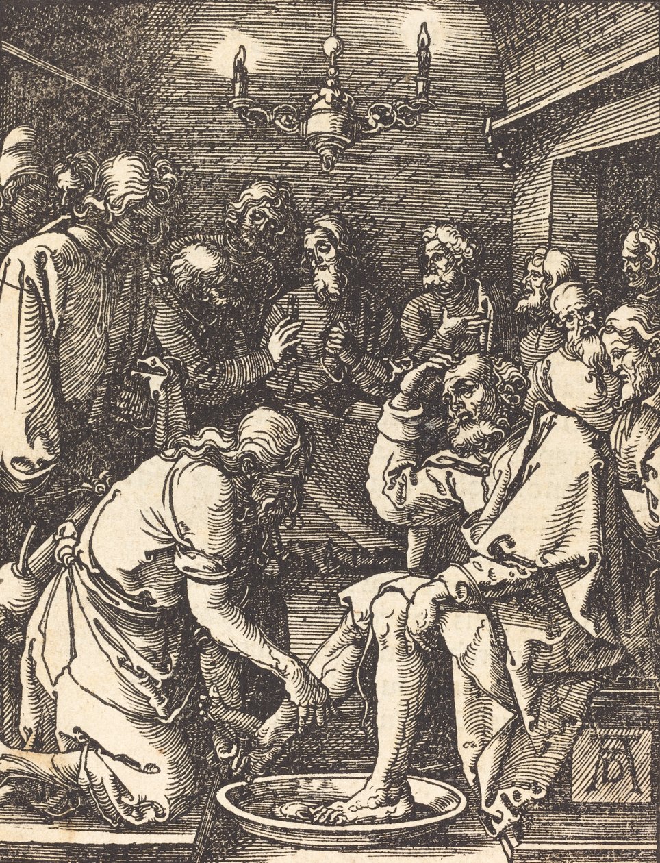 Cristo lavando os pés dos discípulos, 15091510. de Albrecht Dürer