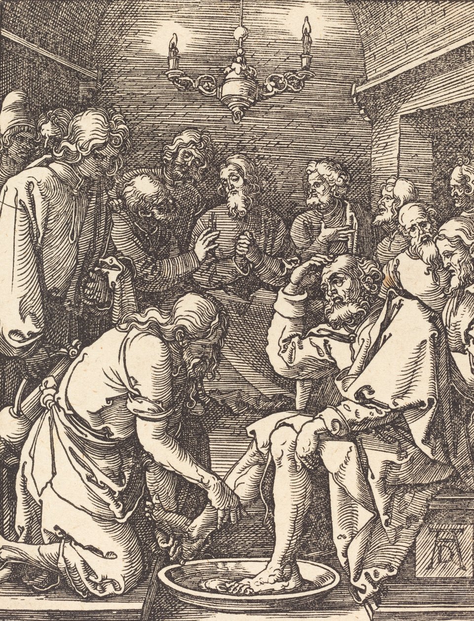 Cristo lavando os pés dos discípulos, provavelmente c. 15091510. de Albrecht Dürer
