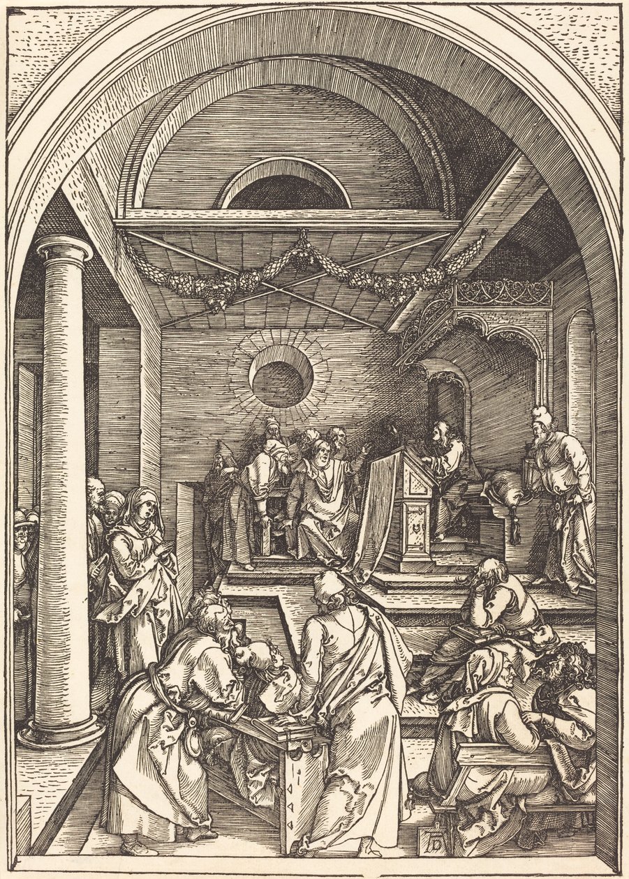 Cristo entre os médicos de Albrecht Dürer