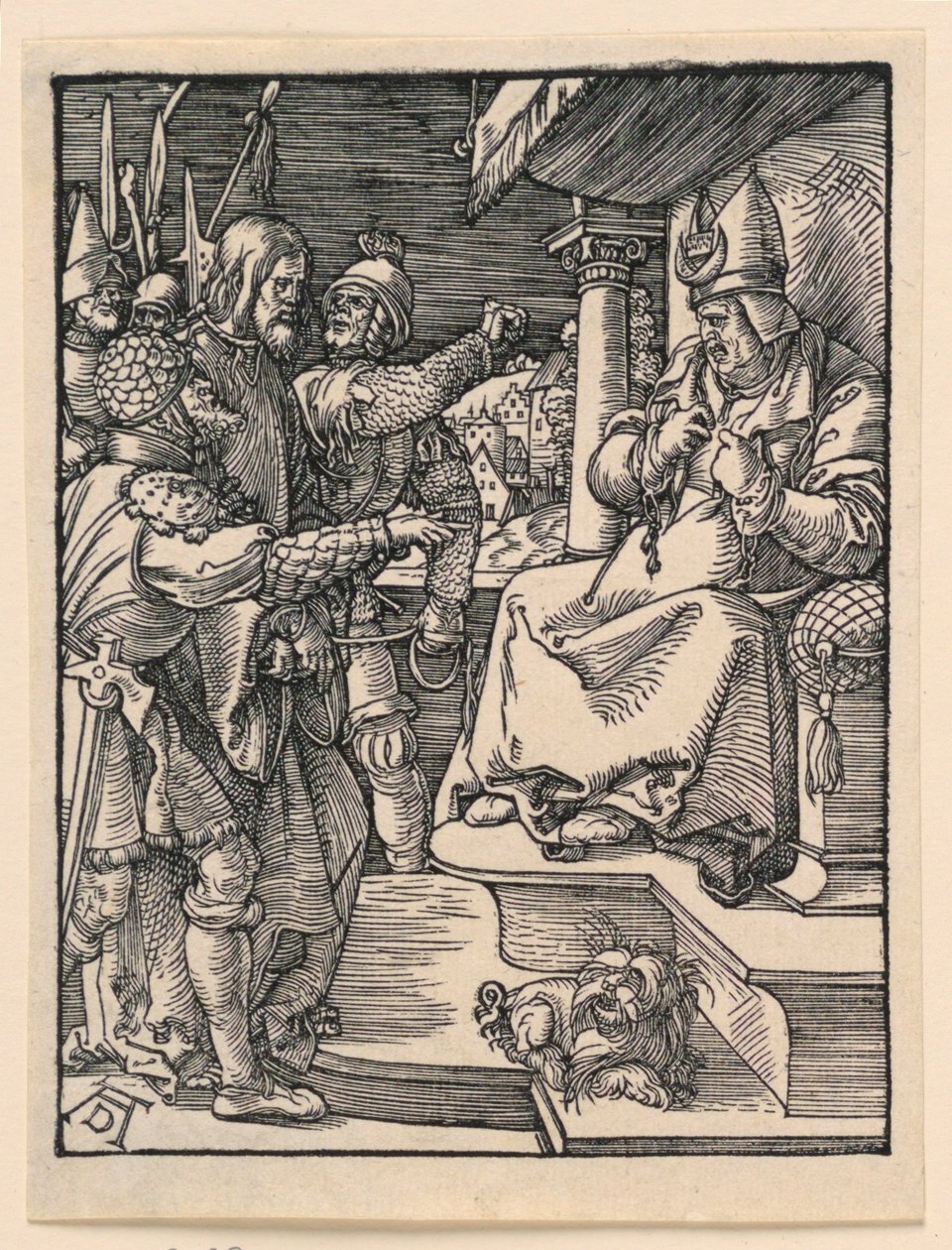 Cristo diante de Caifás, da série A Pequena Paixão de Albrecht Dürer