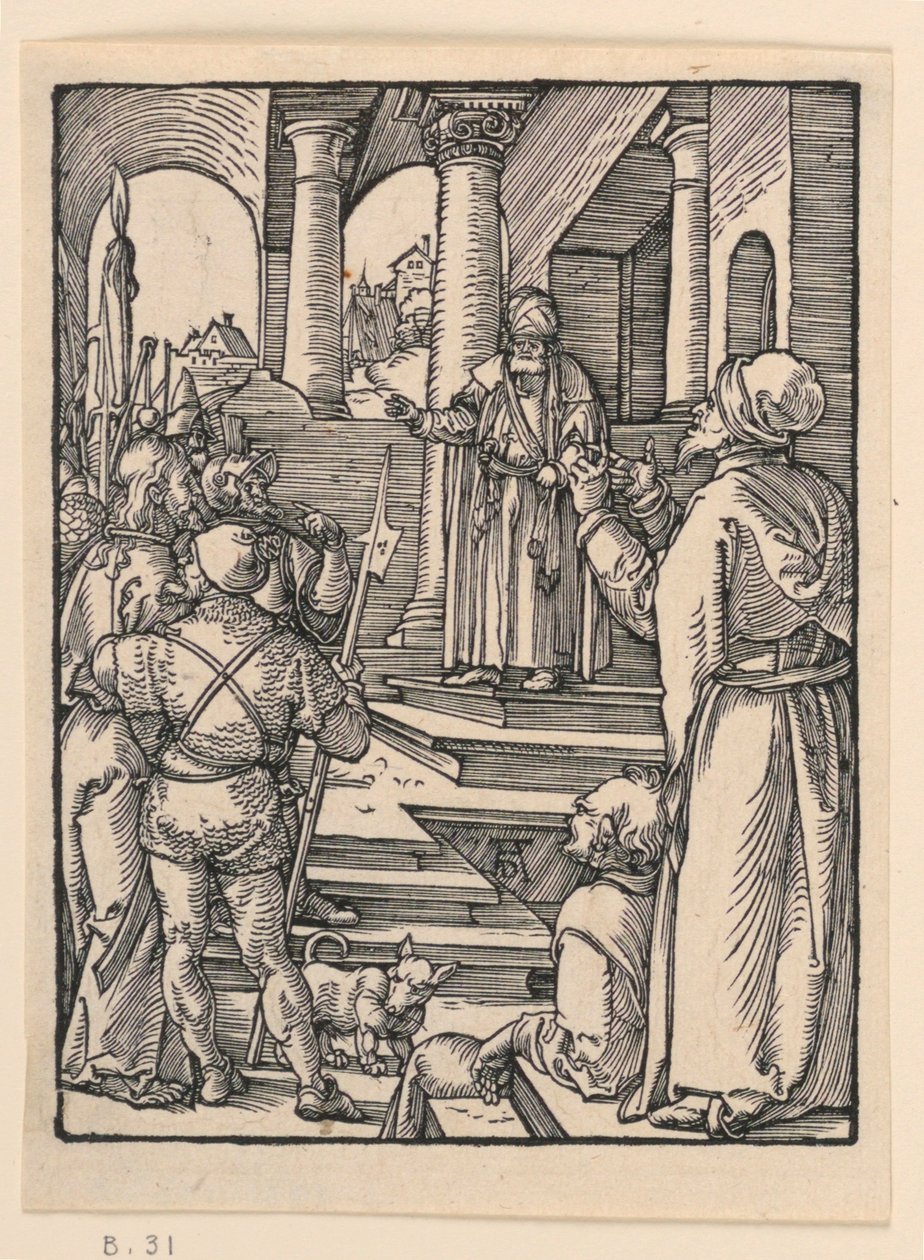 Cristo diante de Pilatos, da série A Pequena Paixão de Albrecht Dürer