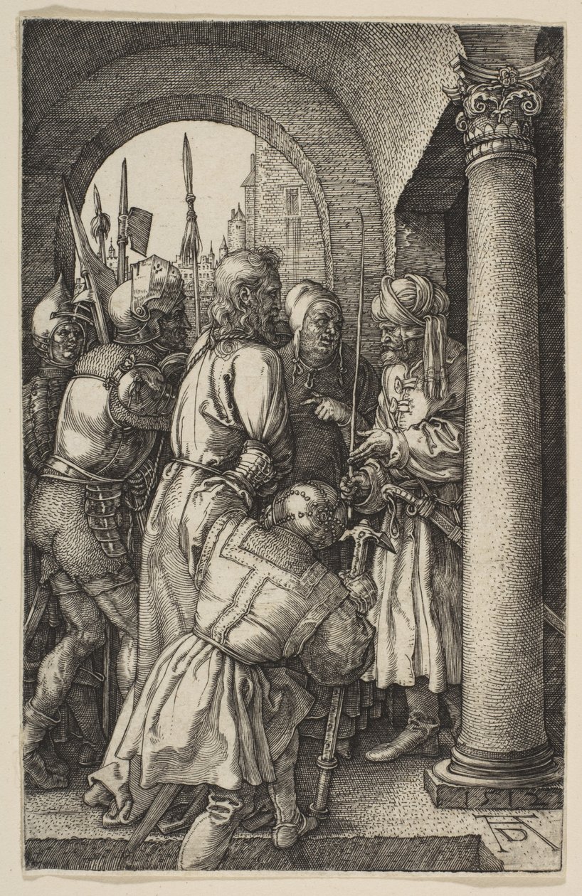 Cristo perante Pilatos, do filme «A Paixão» de Albrecht Dürer