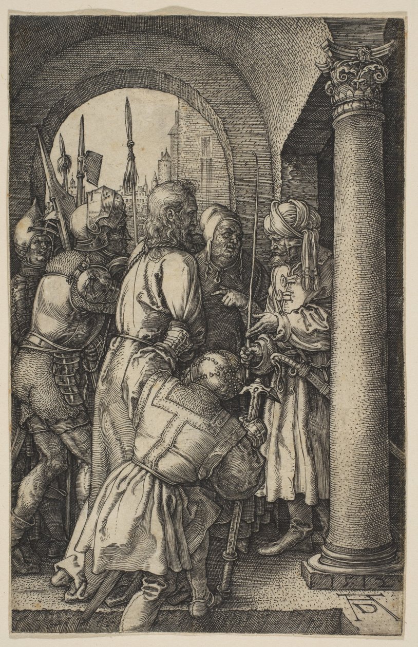 Cristo perante Pilatos, de «A Paixão» de Albrecht Dürer