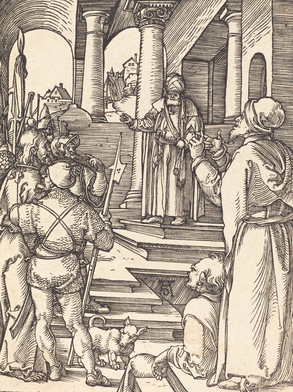 Cristo diante de Pilatos, provavelmente c. 15091510. de Albrecht Dürer