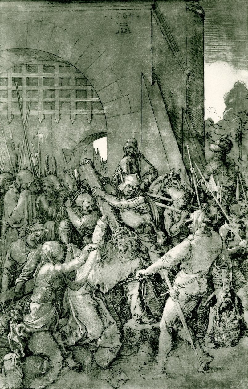 Cristo cai sob a cruz de Albrecht Dürer