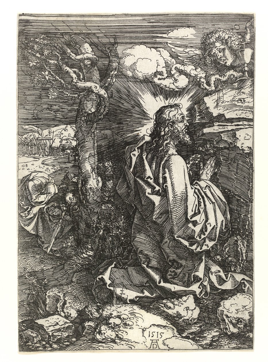 Cristo no jardim das oliveiras, 1515 de Albrecht Dürer