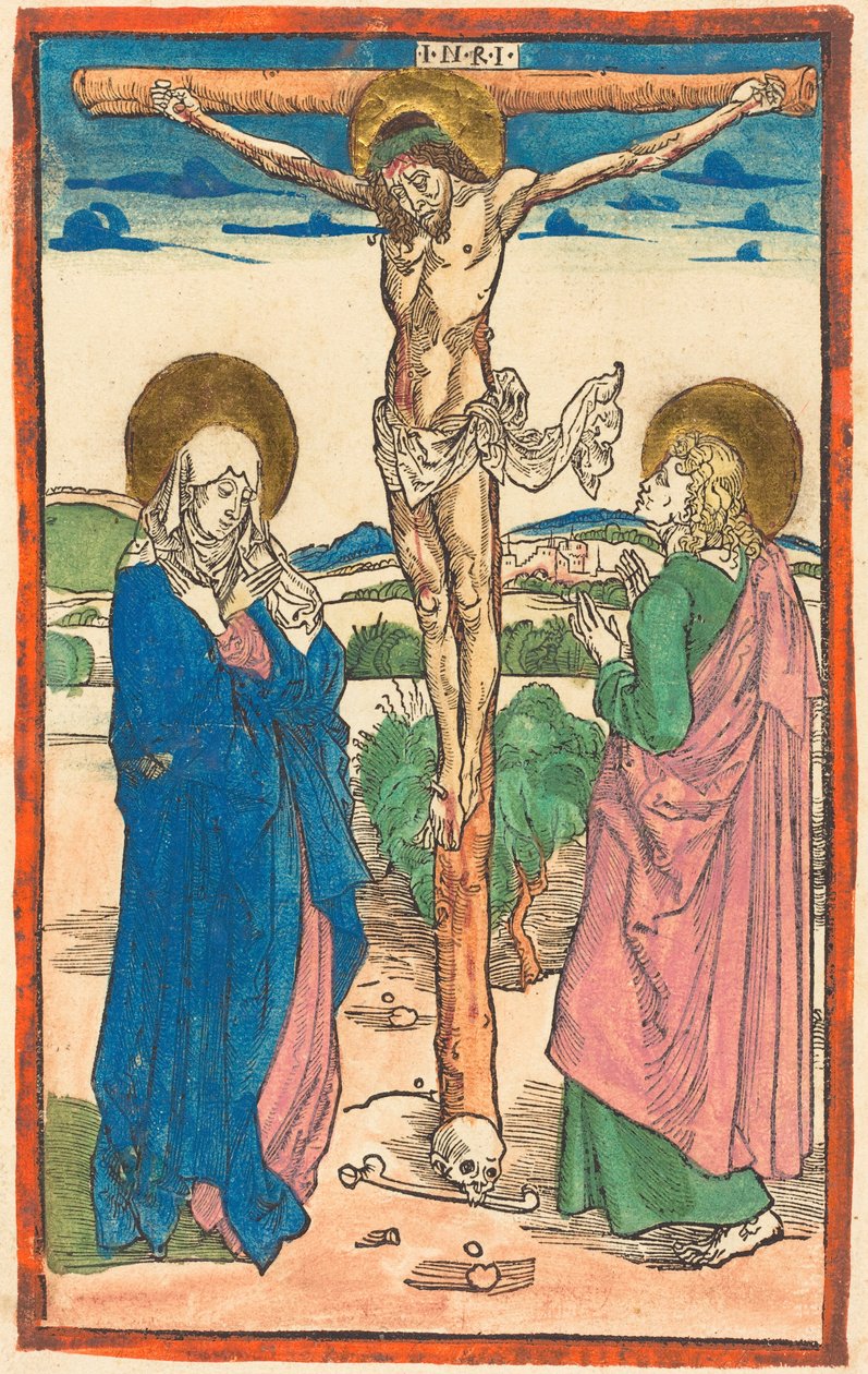 Cristo na cruz entre a Virgem e São João de Albrecht Dürer
