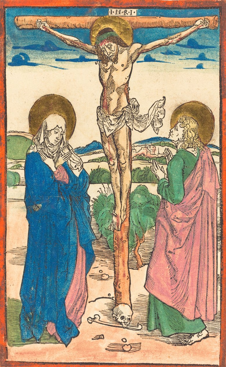 Cristo na Cruz entre a Virgem e São João, 1493. de Albrecht Dürer
