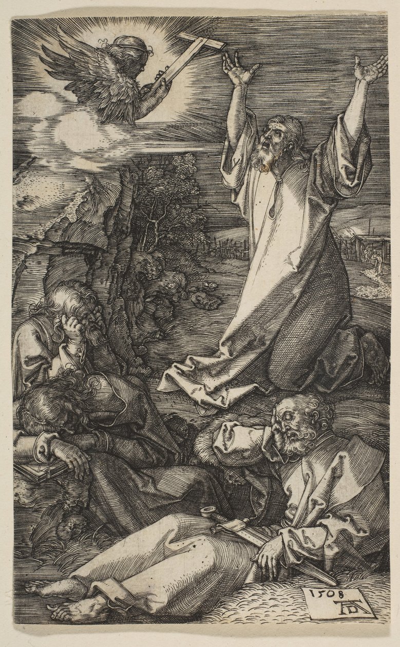 Cristo no Monte das Oliveiras, de The Passion, 1508. de Albrecht Dürer