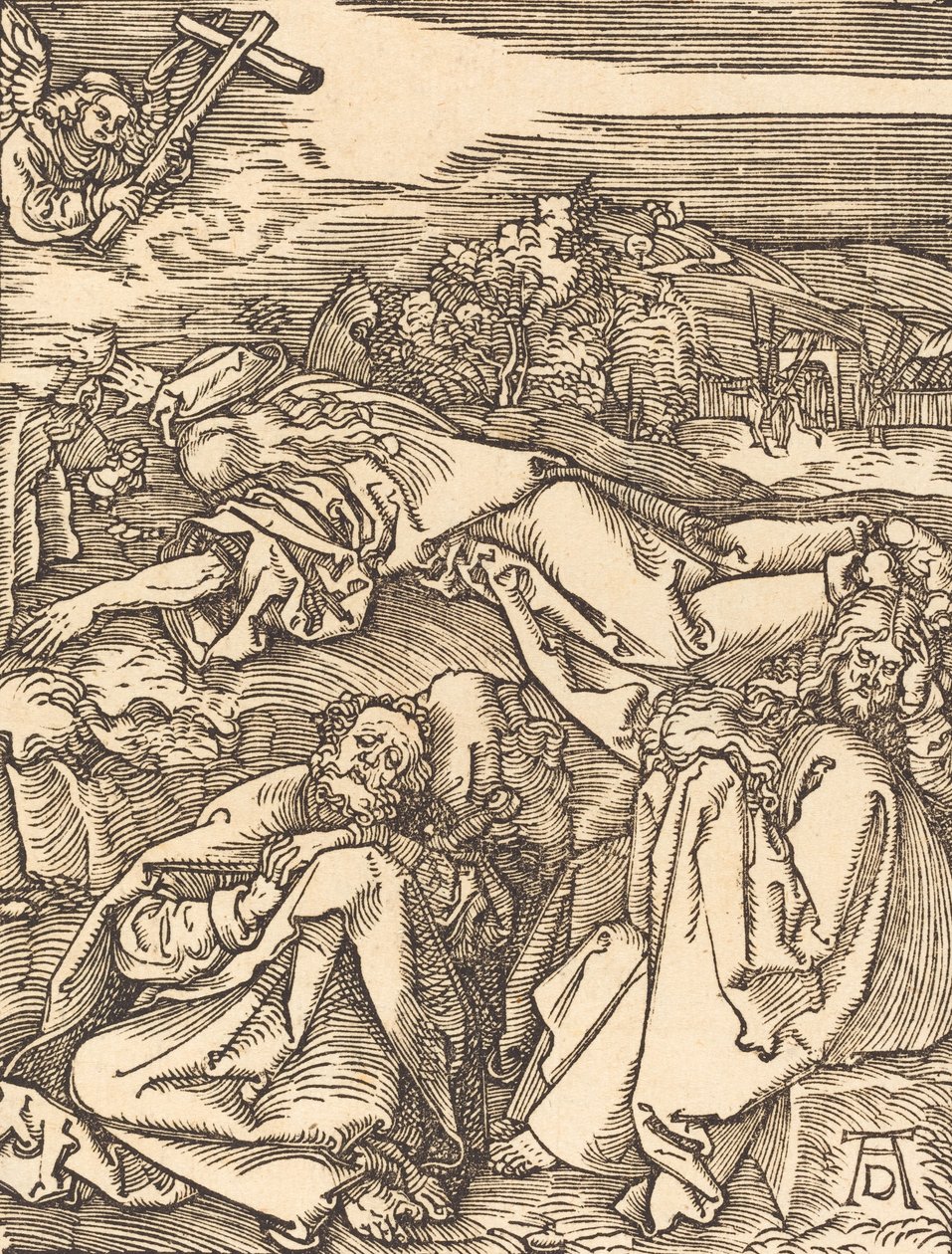 Cristo no Monte das Oliveiras, provavelmente c. 15091510. de Albrecht Dürer