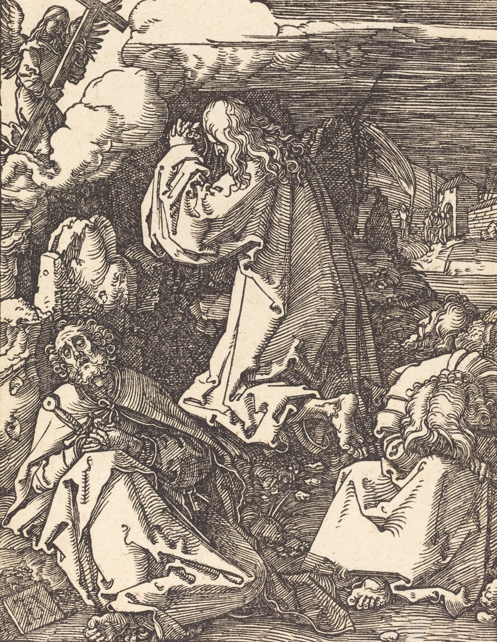 Cristo no Monte das Oliveiras, provavelmente c. 15091510. de Albrecht Dürer