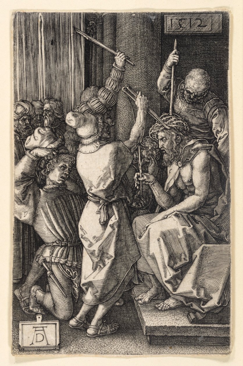 A coroação de espinhos de Cristo (Paixão gravada) de Albrecht Dürer
