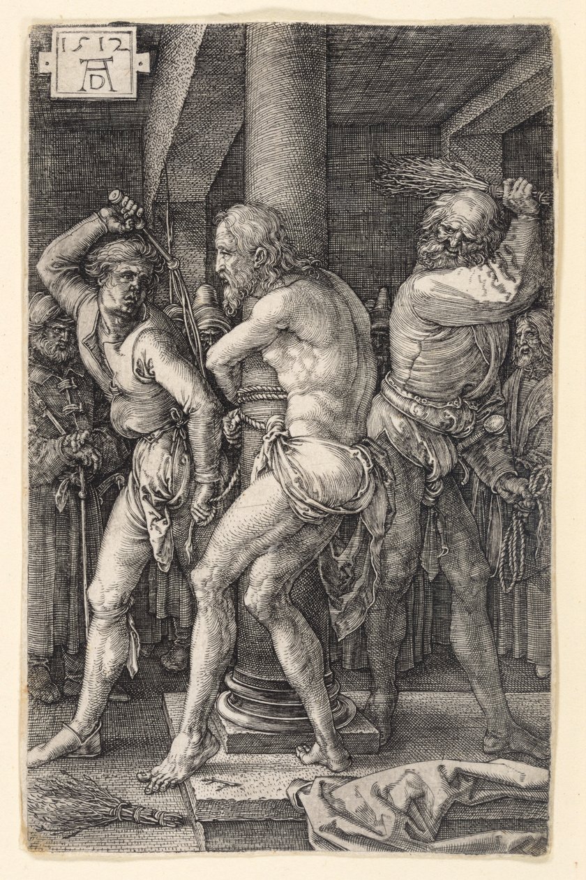 A flagelação de Cristo (Paixão gravada) de Albrecht Dürer