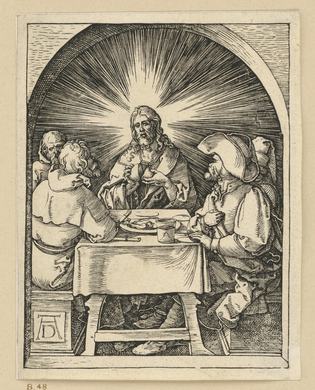 Cristo em Emaús (Pequena Paixão) de Albrecht Dürer