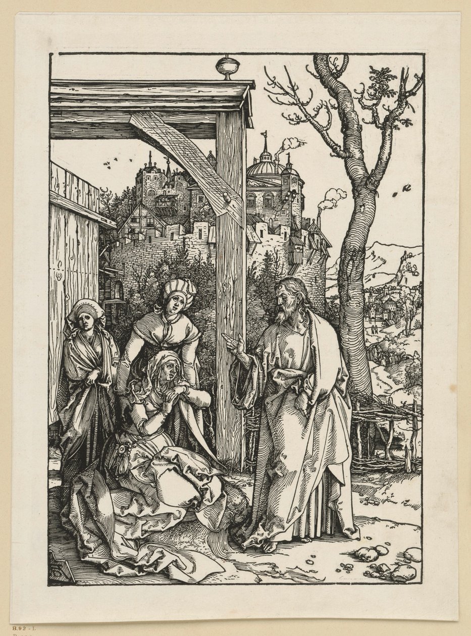 Cristo despede-se da sua mãe (Vida da Virgem) de Albrecht Dürer