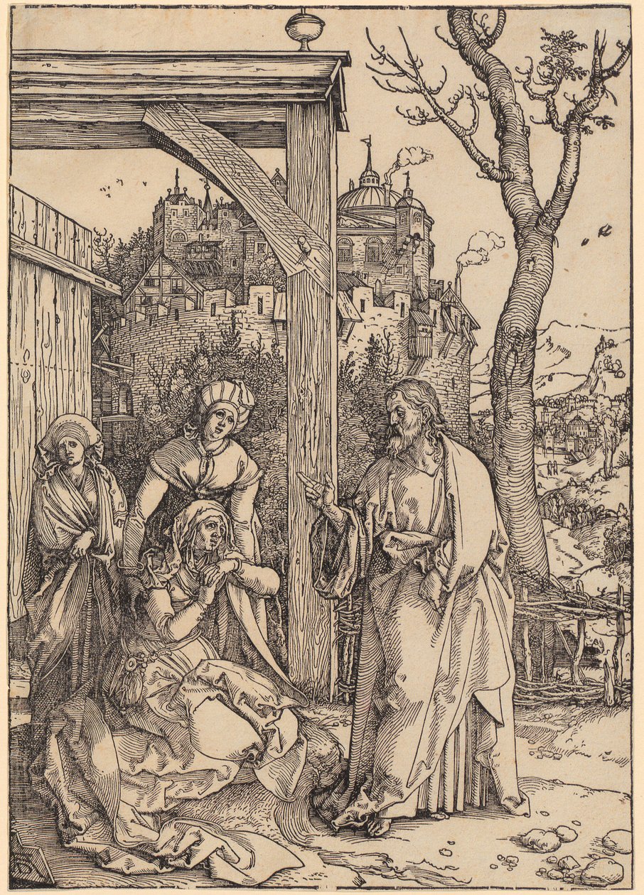 Cristo despede-se da sua mãe, folha 17 da série «A Vida de Maria» de Albrecht Dürer