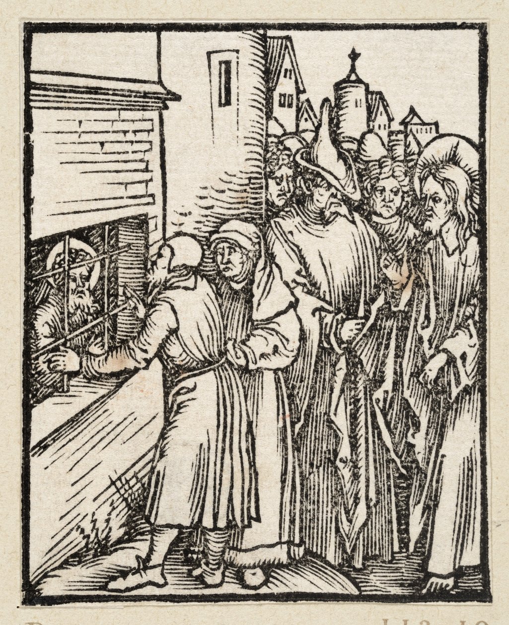 Cristo envia os discípulos a João na prisão (43 temas religiosos) de Albrecht Dürer