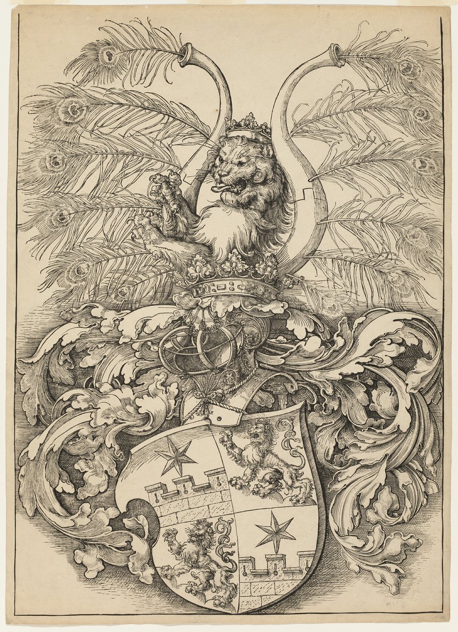 Brasão de Wilhelm e Wolfgang Rogendorf de Albrecht Dürer