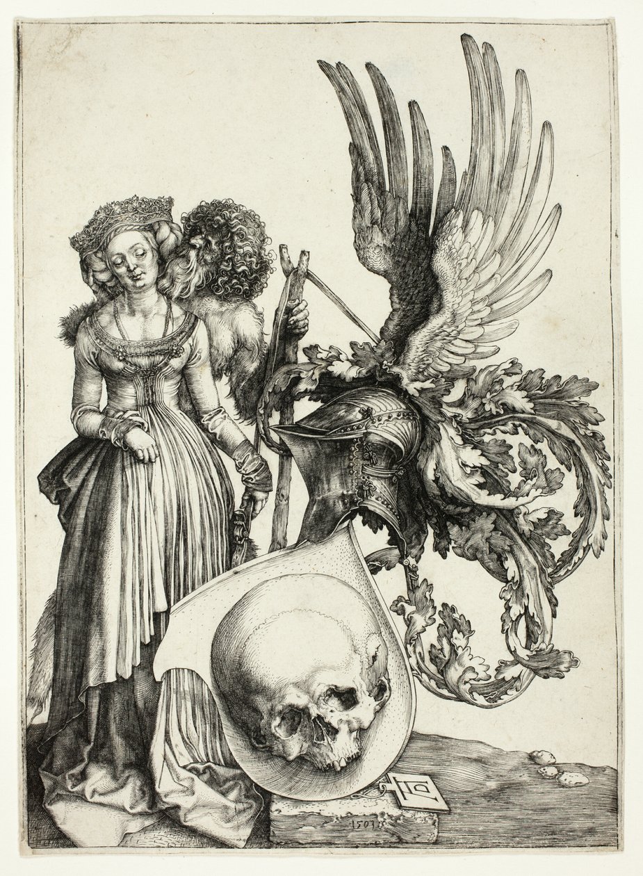 Brasão com uma caveira de Albrecht Dürer