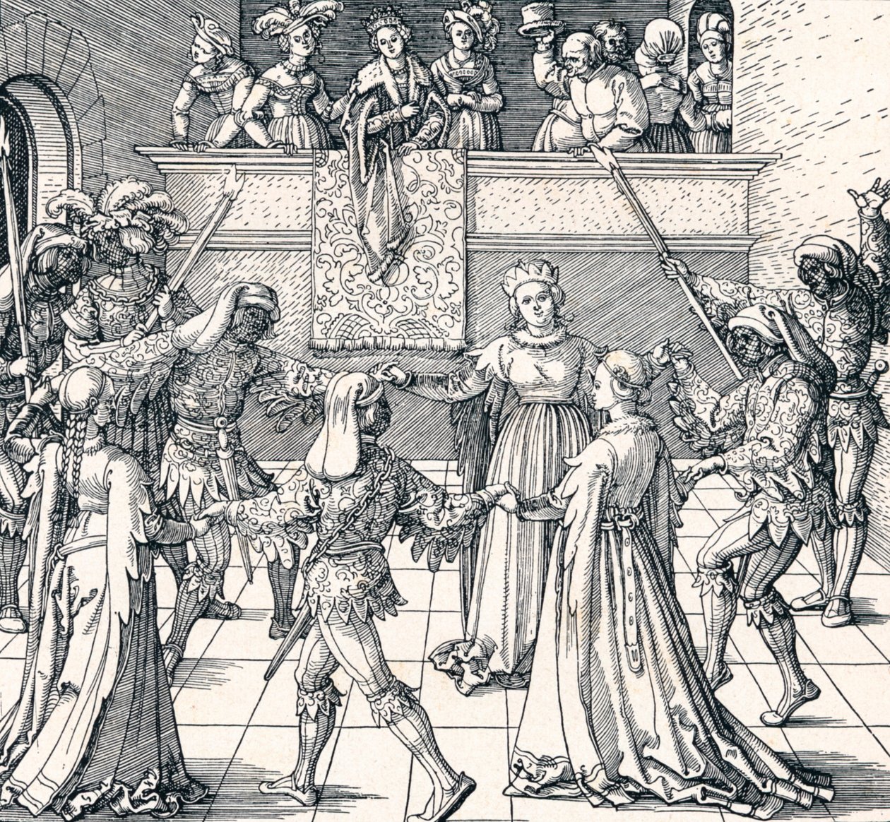 Dance by Torchlight, Augsburgo, 1516 1906 de Albrecht Dürer