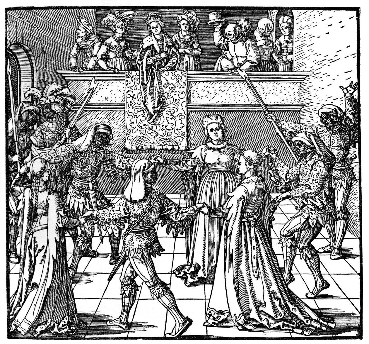 Dance by Torchlight, Augsburgo, 1516, 1936 de Albrecht Dürer