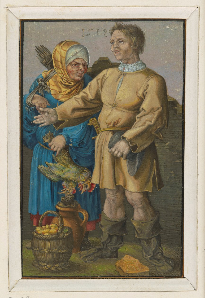 O casal de camponeses no mercado de Albrecht Dürer