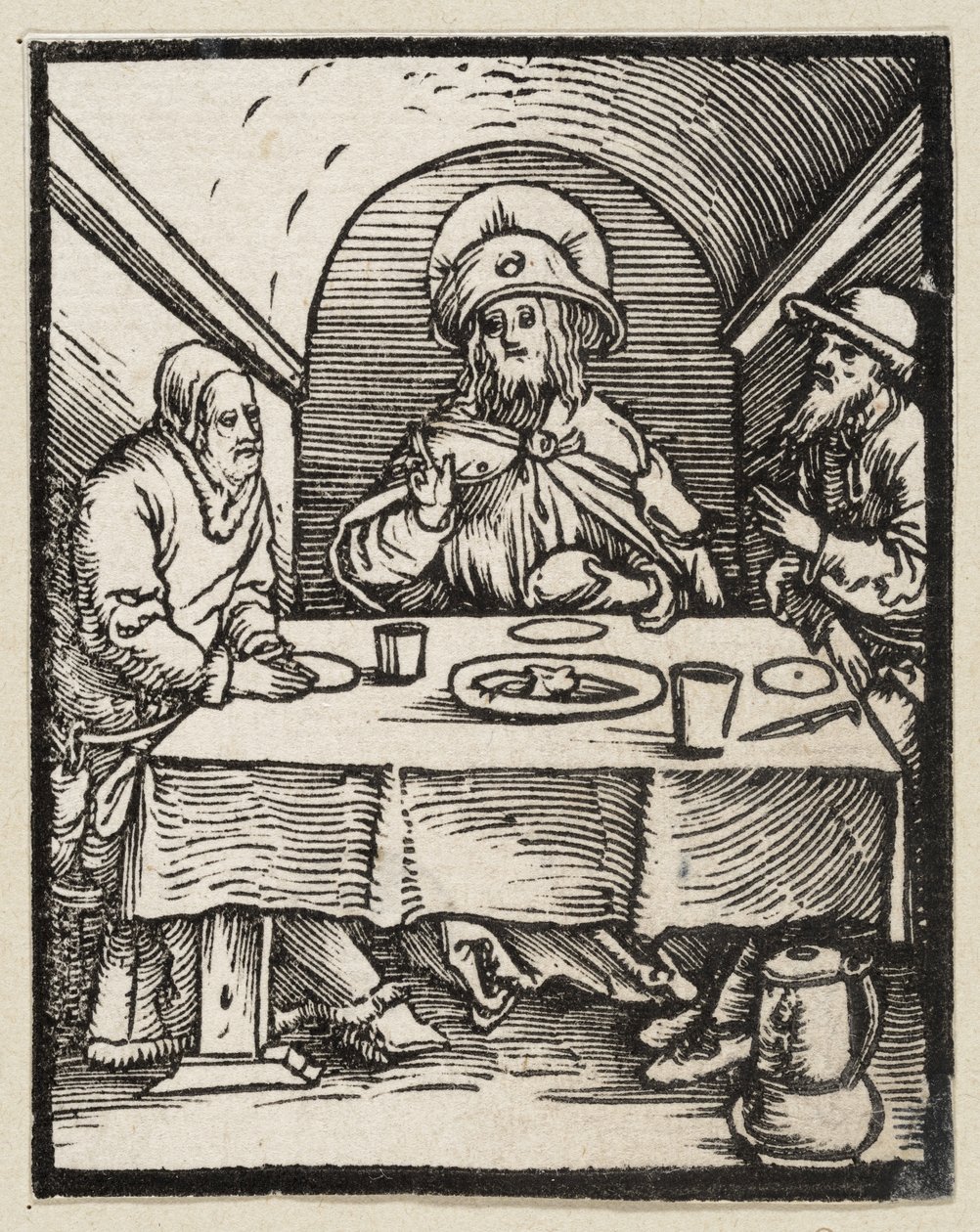 A ceia de Emaús (43 temas religiosos) de Albrecht Dürer