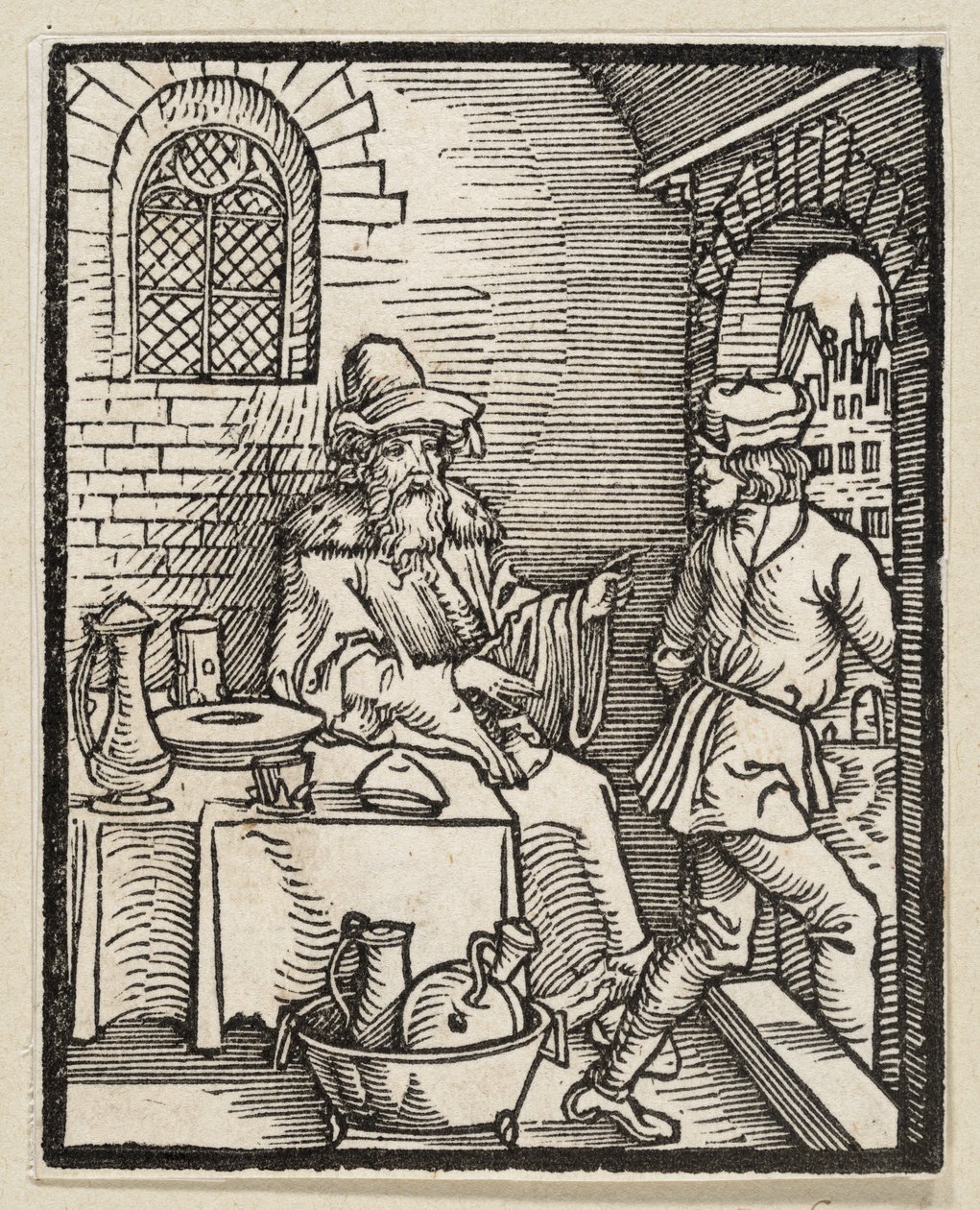 O banquete sem convidados (de: Postilla, 43 xilogravuras) de Albrecht Dürer