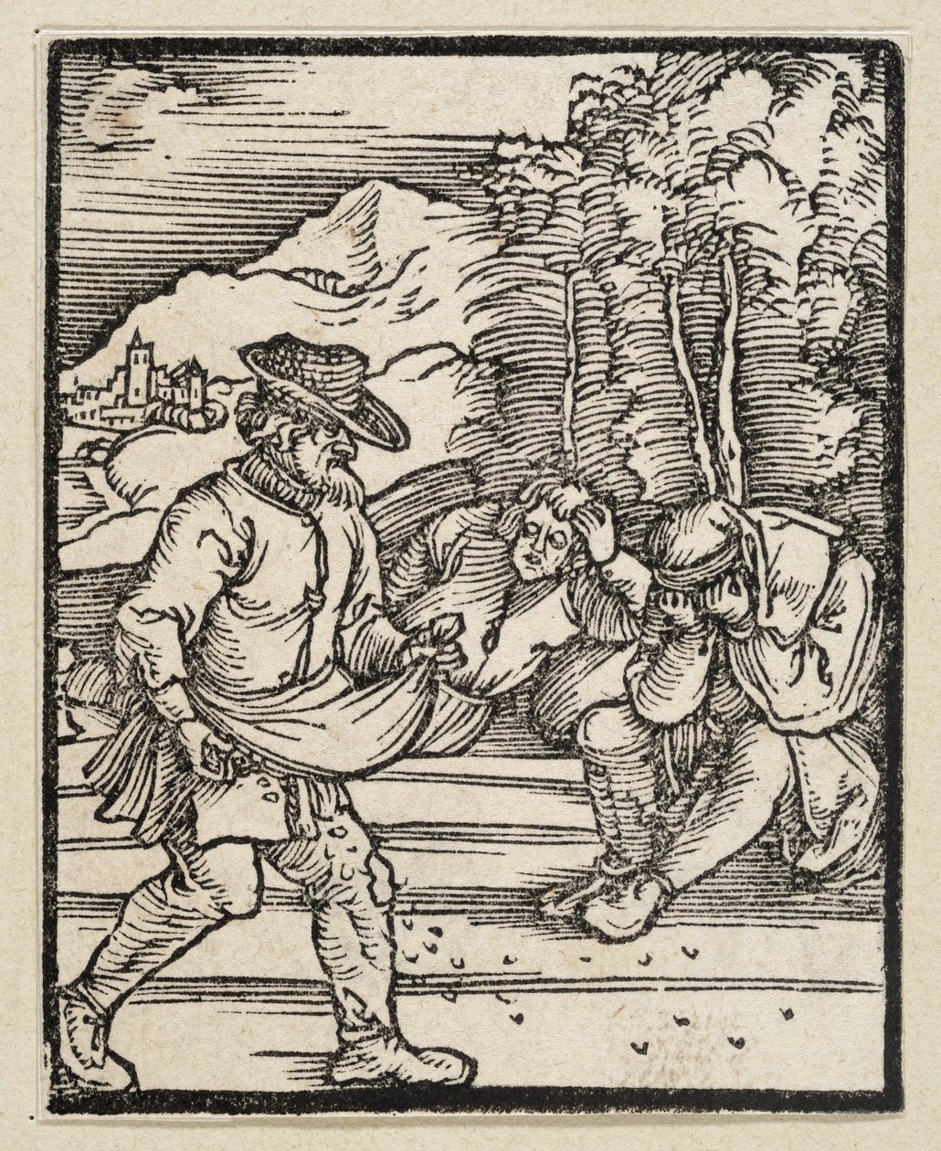 A parábola do inimigo que semeia joio (de: Postilla, 43 xilogravuras) de Albrecht Dürer