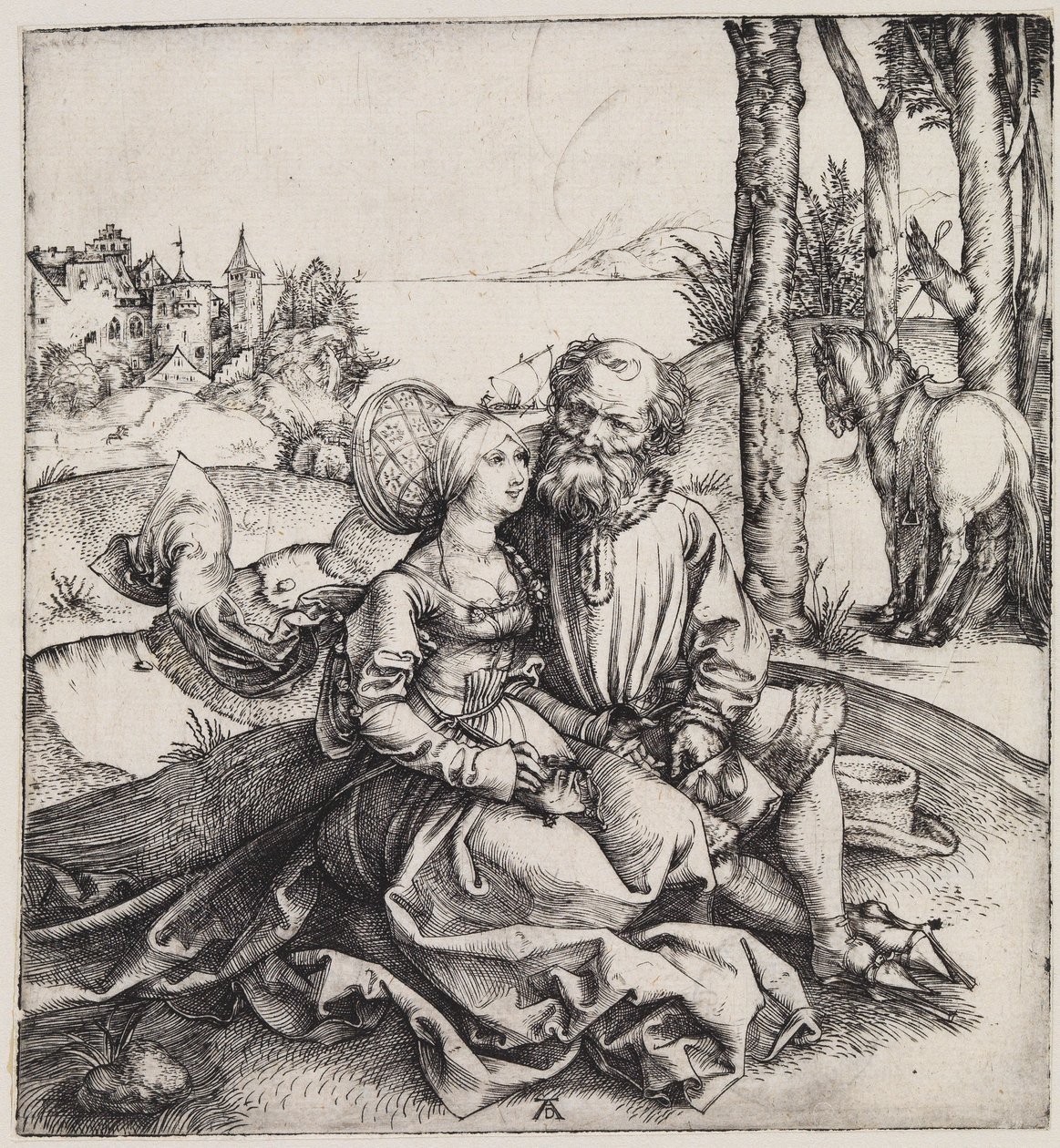 O casal desigual (O pedido de casamento) de Albrecht Dürer