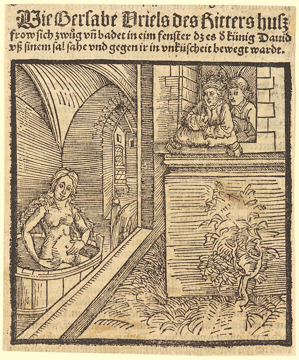 David vê Betsabé a banhar-se de Albrecht Dürer