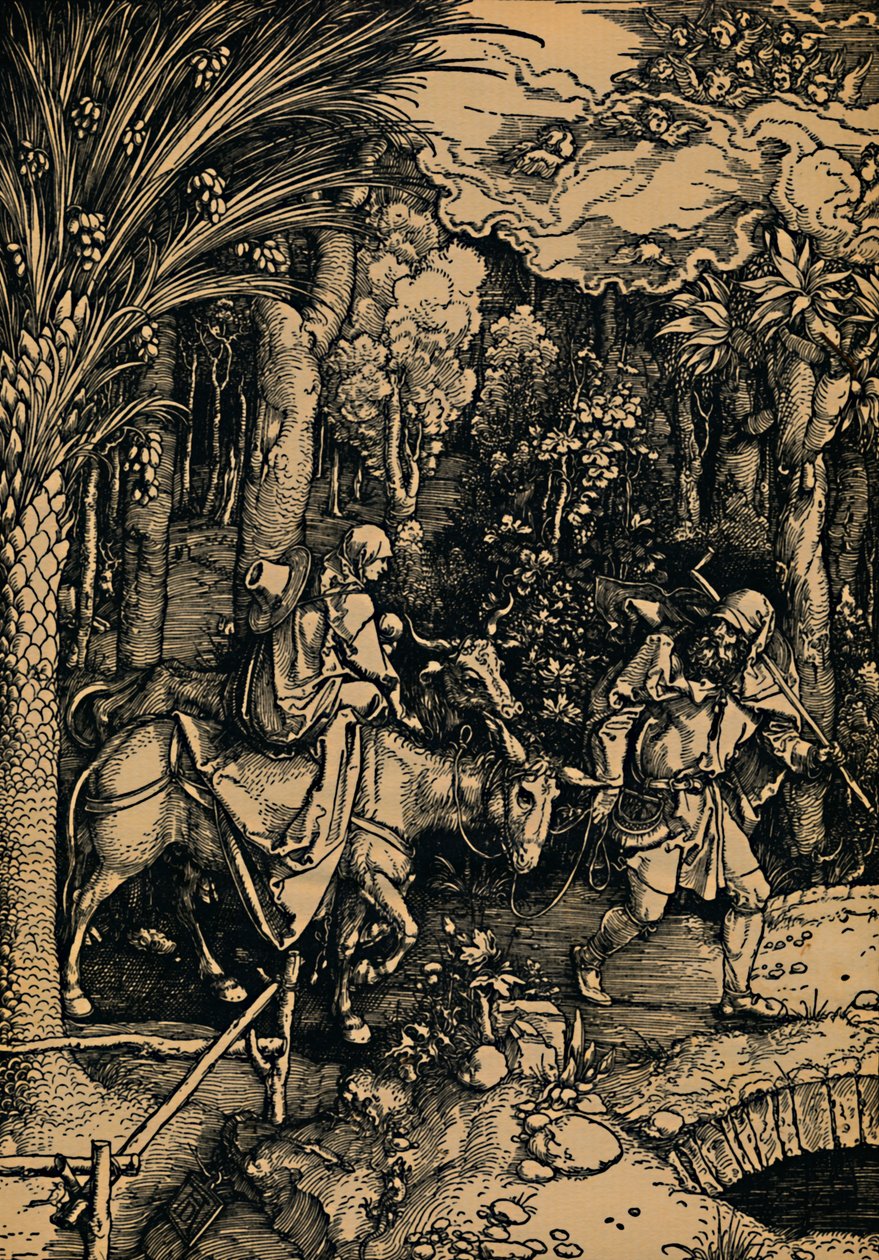 A fuga para o Egito, 1503-1504. de Albrecht Dürer