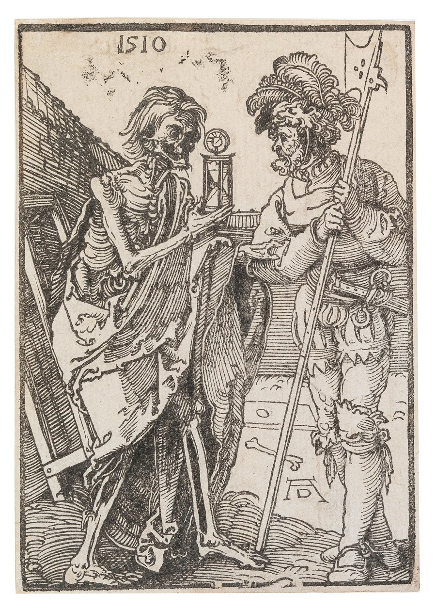 Morte e Lansquenet, 1510. de Albrecht Dürer