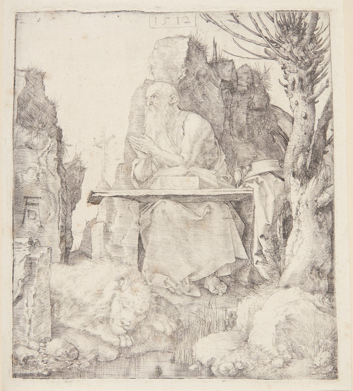 São Jerônimo por um salgueiro murcho de Albrecht Dürer