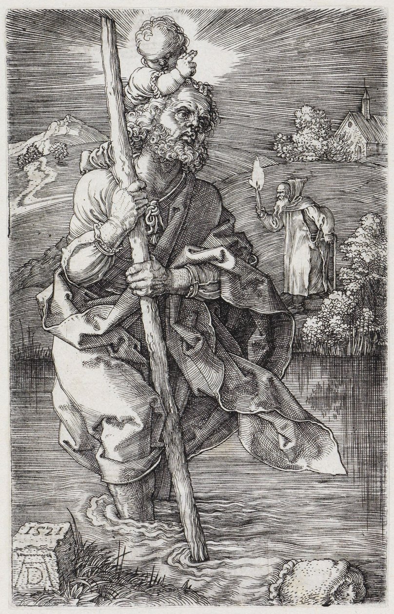 São Cristóvão, a olhar para a direita de Albrecht Dürer