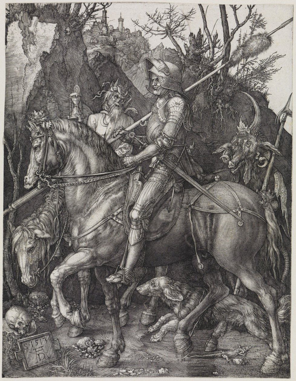 O cavaleiro (Cavaleiro, Morte e Diabo) de Albrecht Dürer