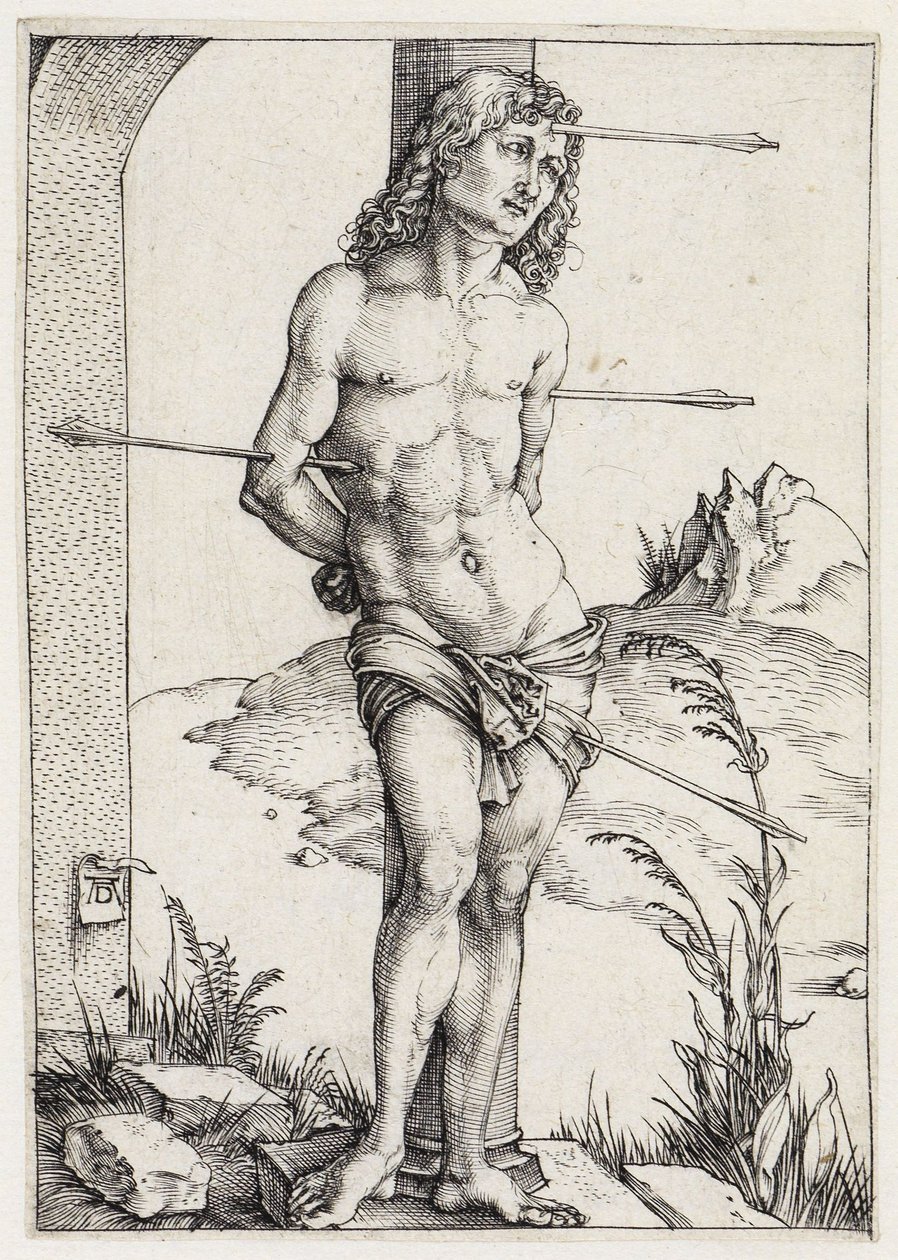 São Sebastião na coluna de Albrecht Dürer