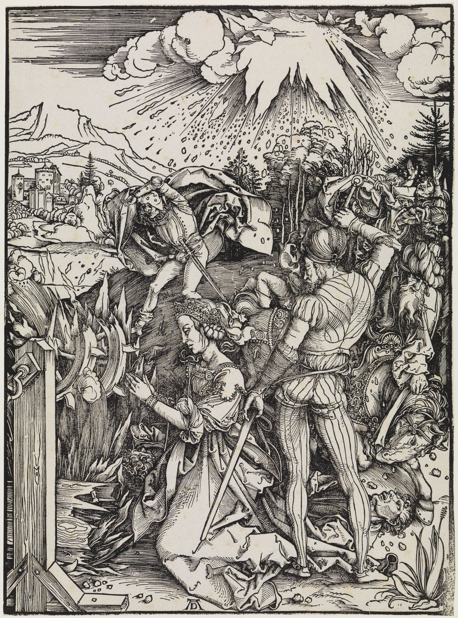 A decapitação de Santa Catarina de Albrecht Dürer