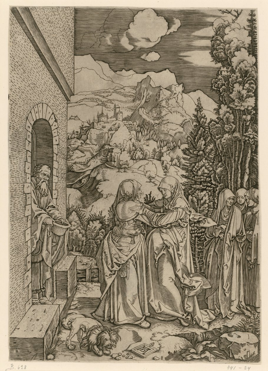 A Visitação (Vida da Virgem) de Albrecht Dürer