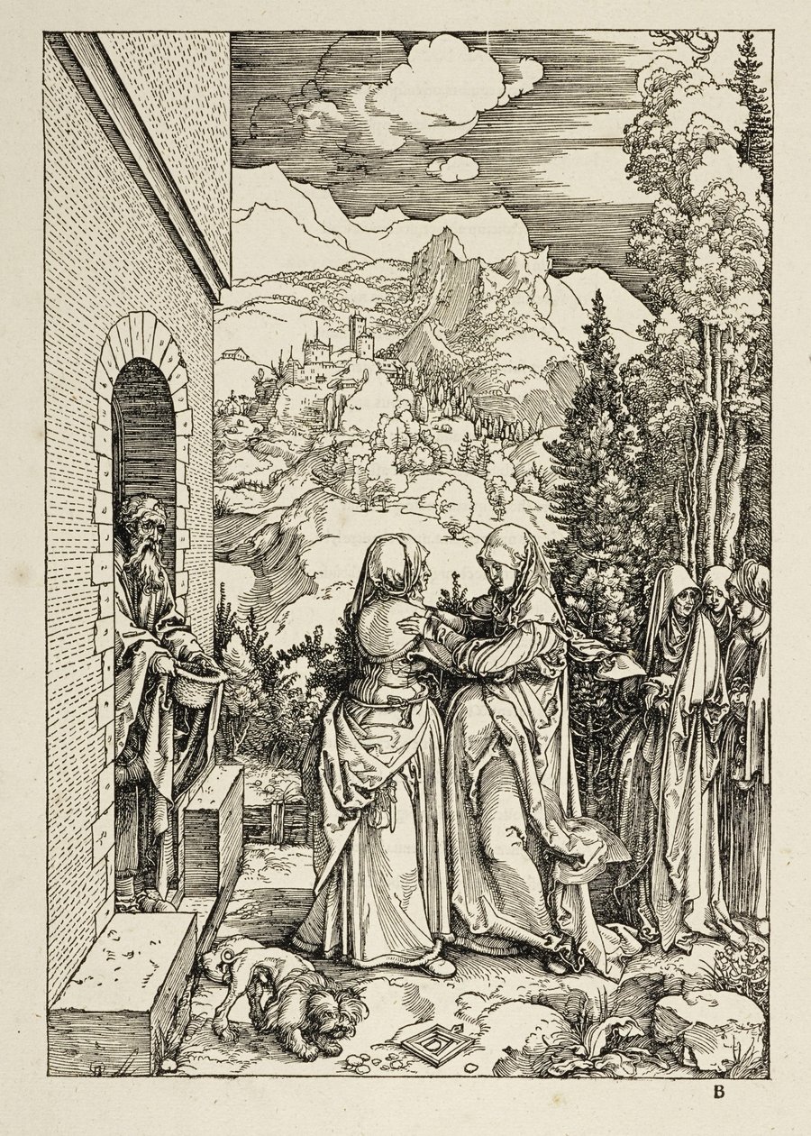 A Visitação (Vida da Virgem) de Albrecht Dürer
