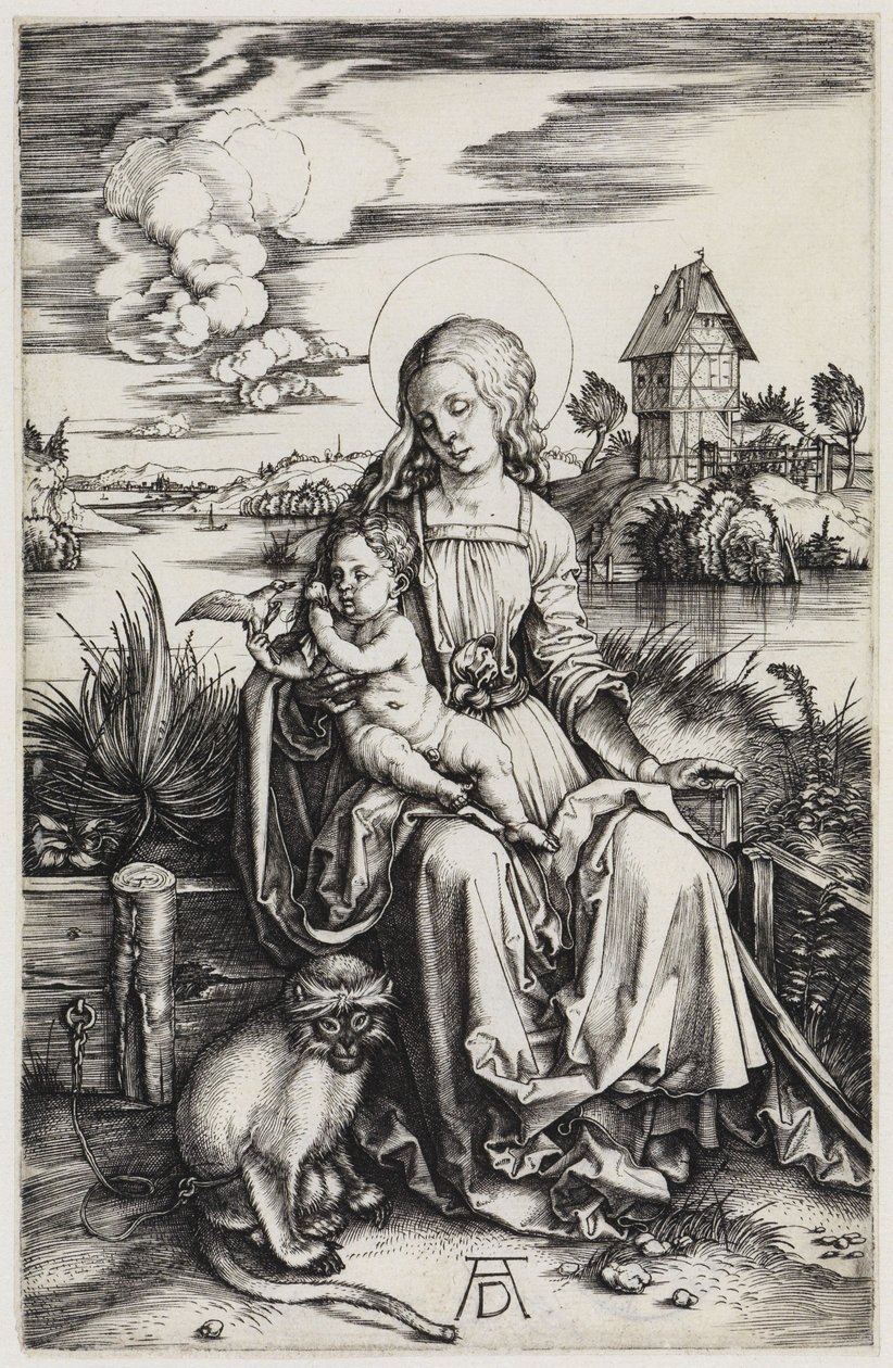 A Madona com o macaco-marinho de Albrecht Dürer