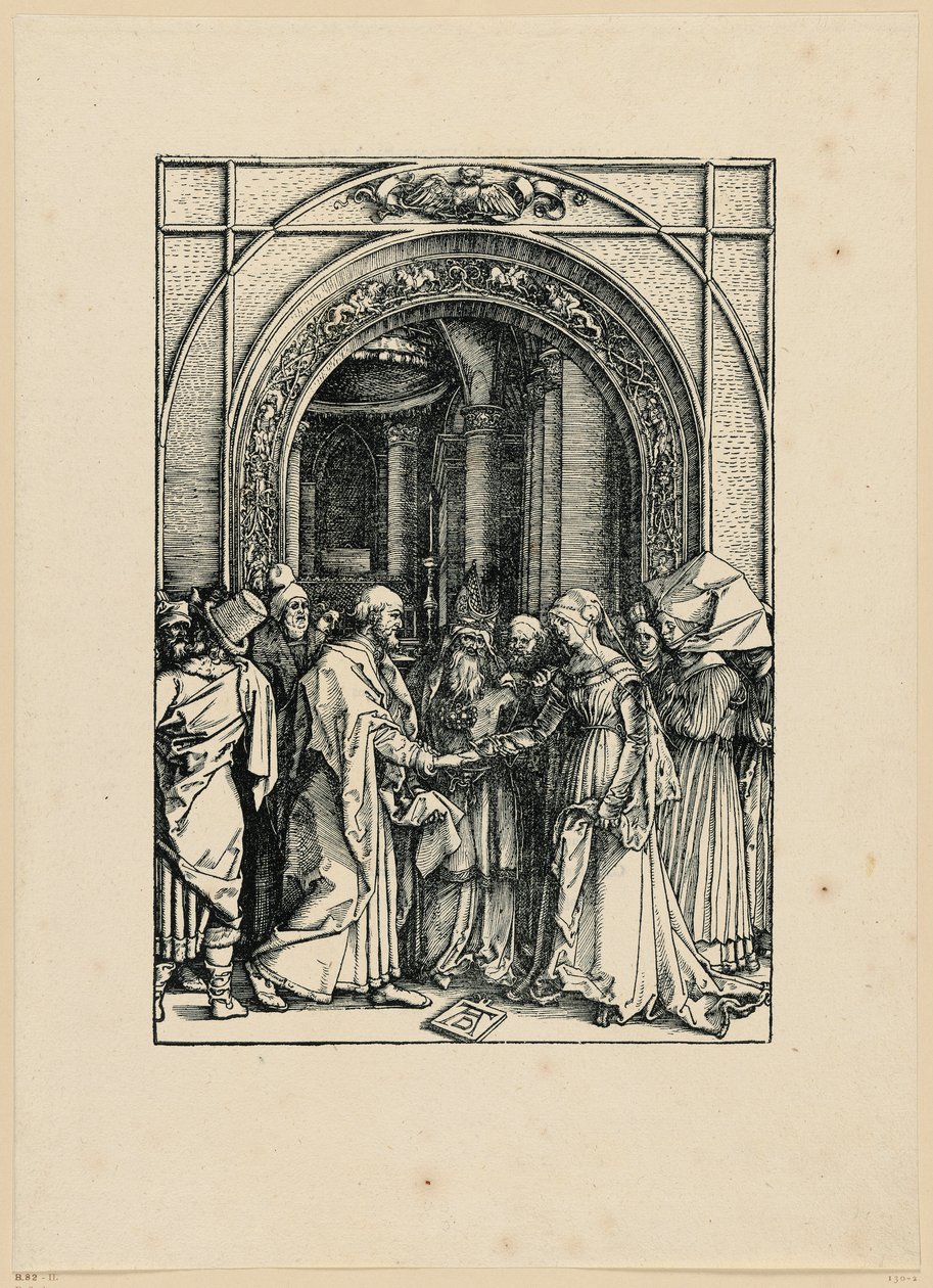O Noivado de Maria (Vida de Maria) de Albrecht Dürer